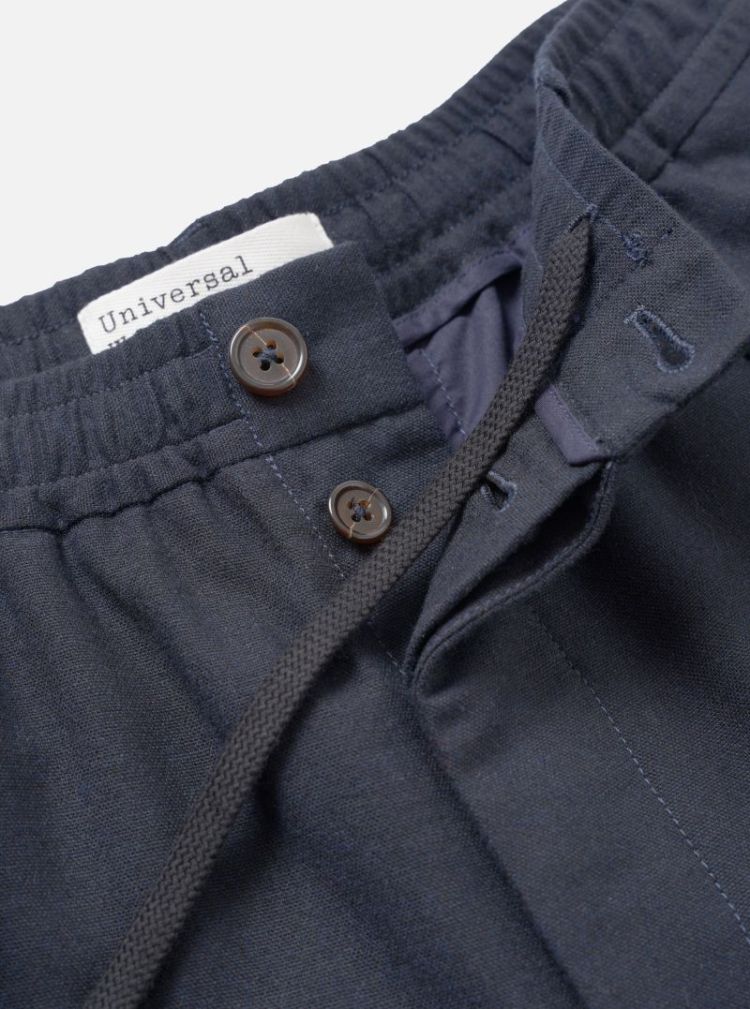 PLEATED TRACK PANT - NAVY