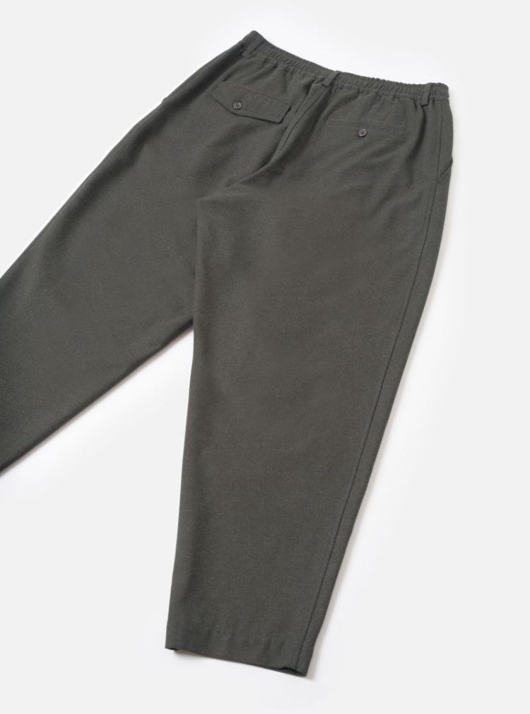 PLEATED TRACK PANT - OLIVE