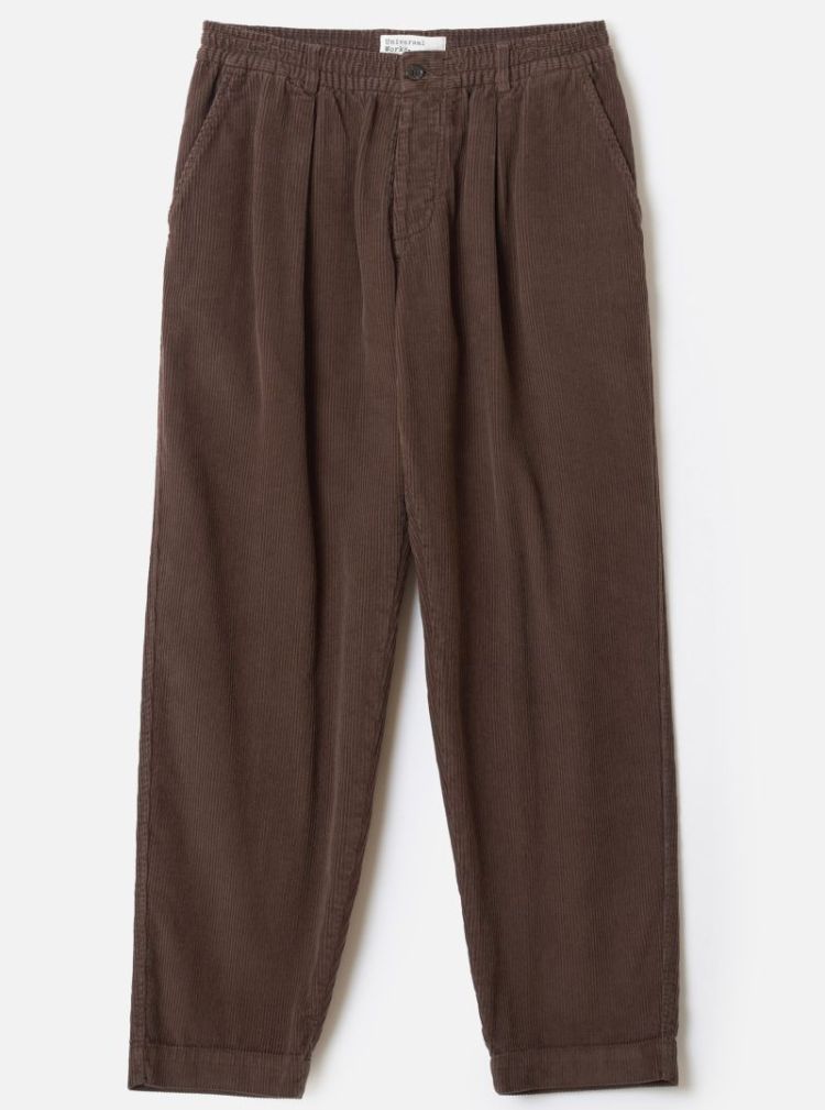 PLEATED TRACK PANT - CACAO