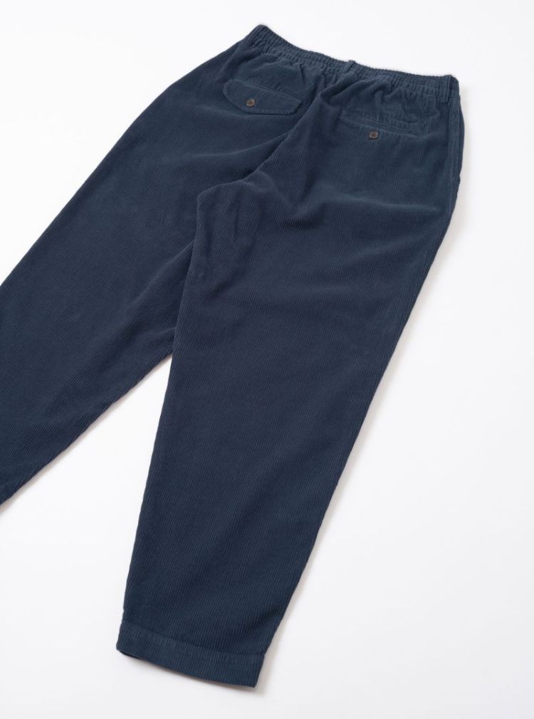 PLEATED TRACK PANT - NAVY