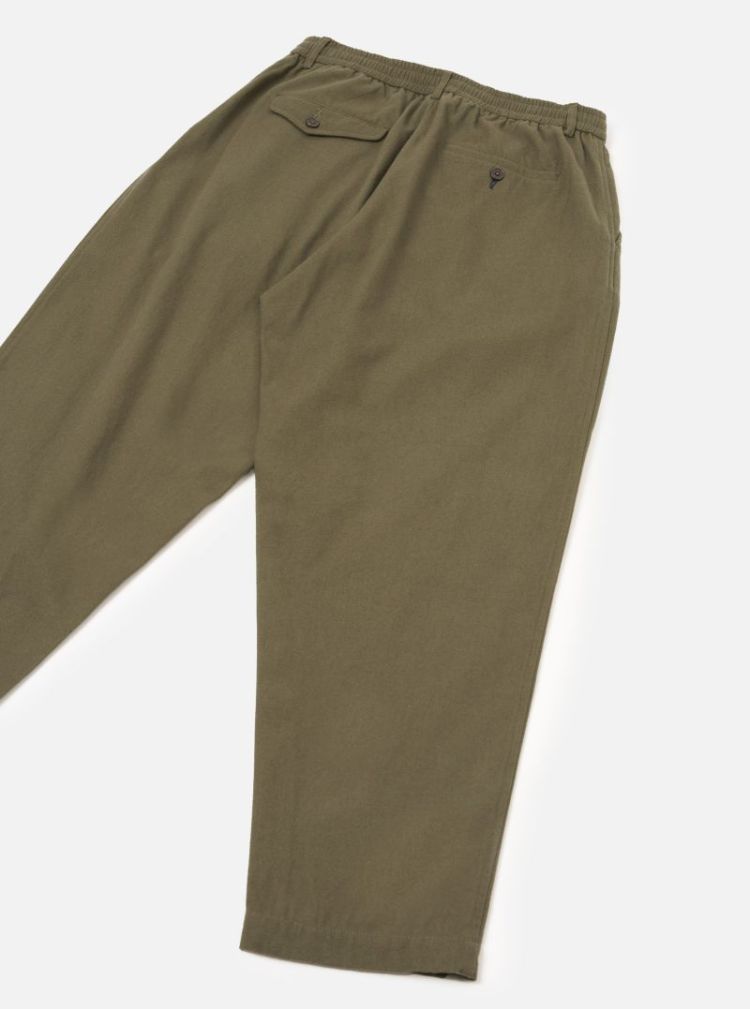 PLEATED TRACK PANT - OLIVE