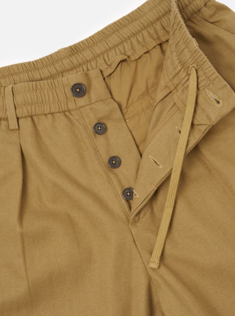 PLEATED TRACK PANT - SAND
