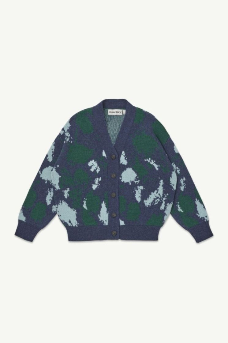 Jacquard Cardigan Navy