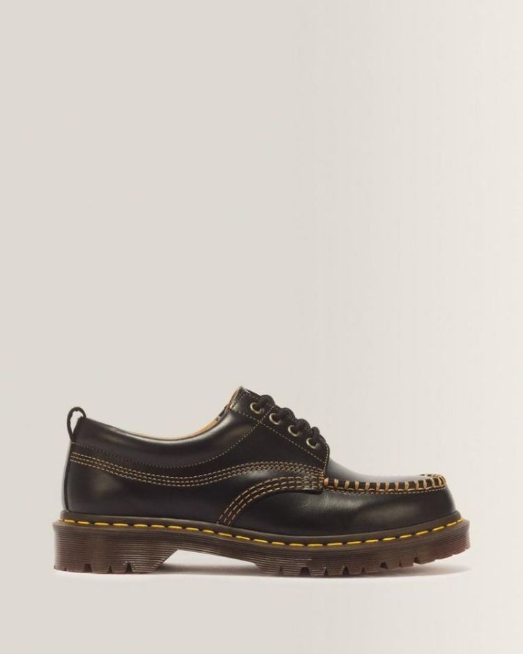 Lowell Leather Moc Toe Shoes BLACK