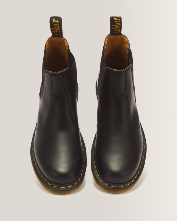 2976 Yellow Stitch Smooth Leat BLACK