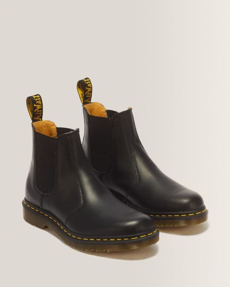 2976 Yellow Stitch Smooth Leat BLACK
