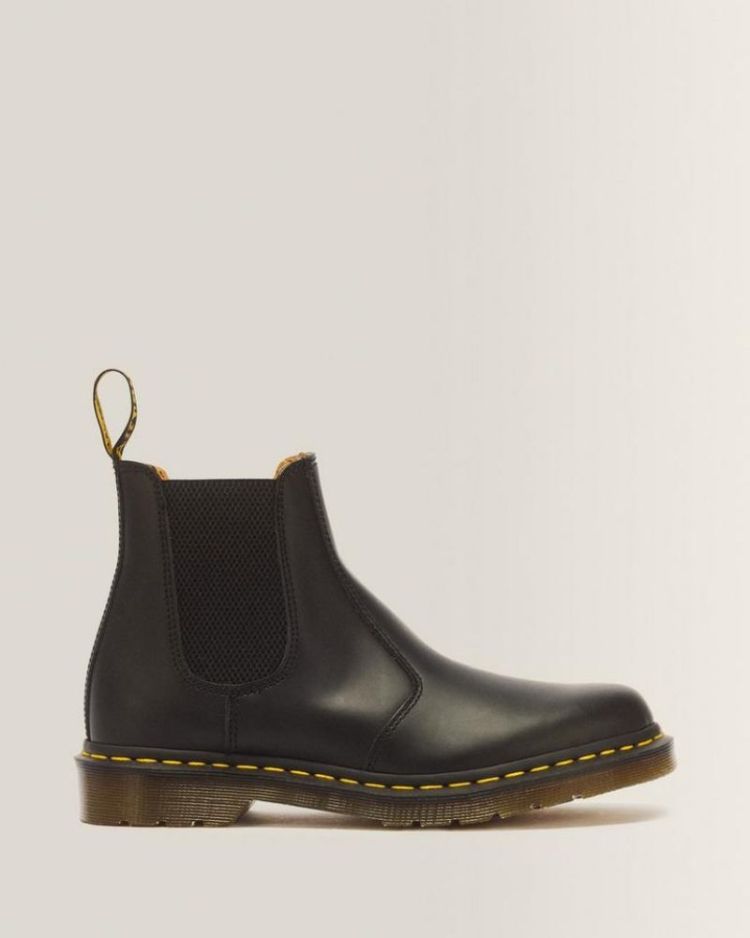 2976 Yellow Stitch Smooth Leat BLACK