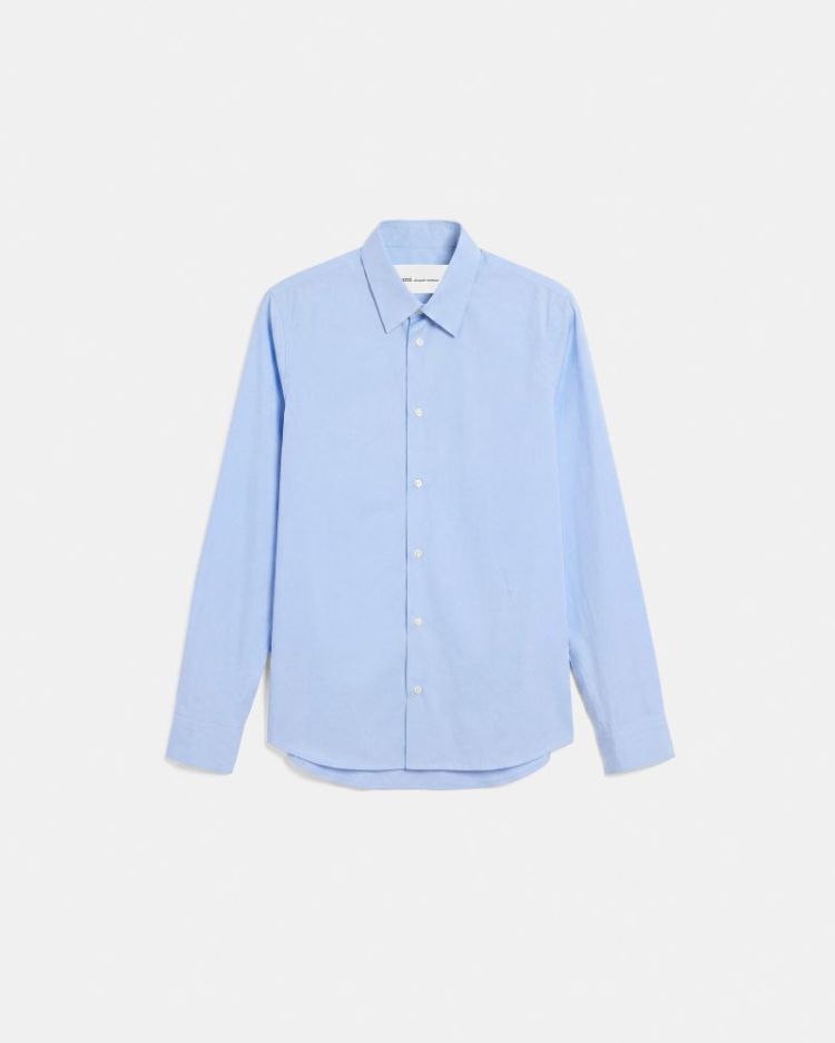 TAILOR SHIRT WITH TONAL EMBROI 484 CASHMERE BL
