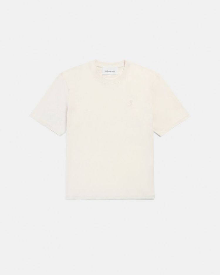 QUOTA - BOXY TSHIRT WITH TONAL A090 CREAM/WHIT