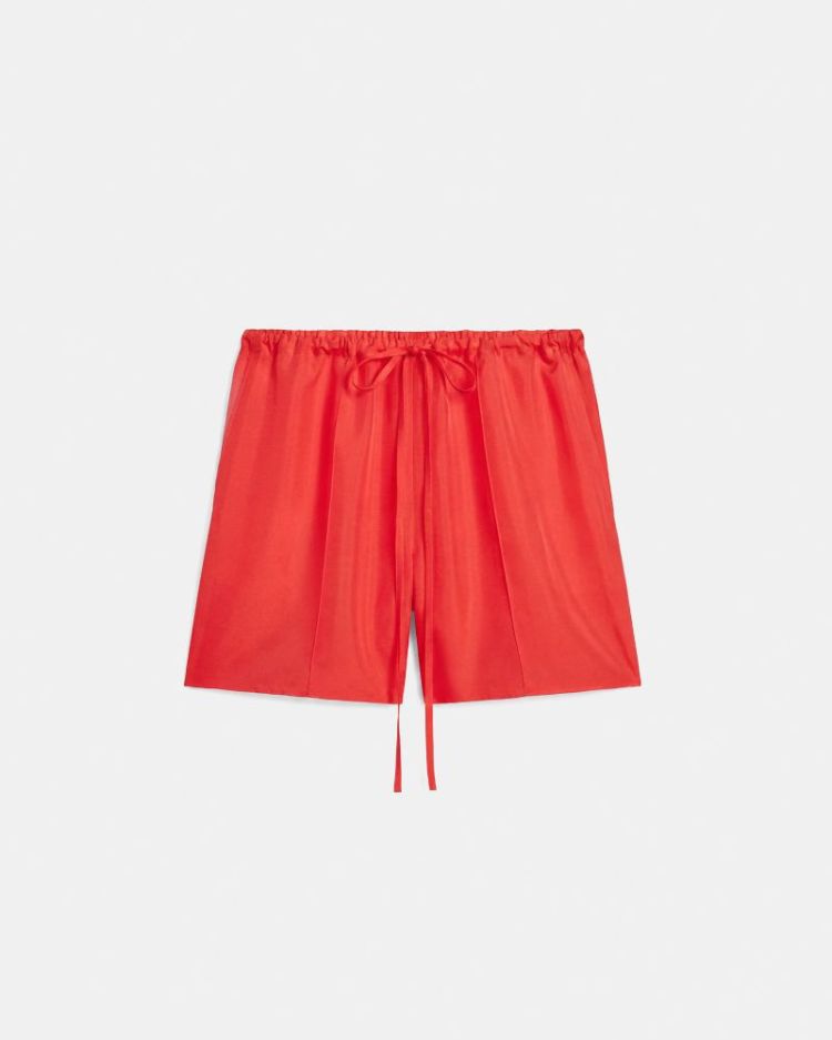 MINI SHORTS ELASTICATED AT BAC A399 SCARLET